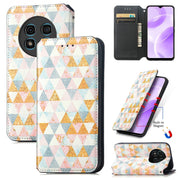 For Ulefone Note 15 CaseNeo Colorful Magnetic Leather Phone Case(Rhombus)
