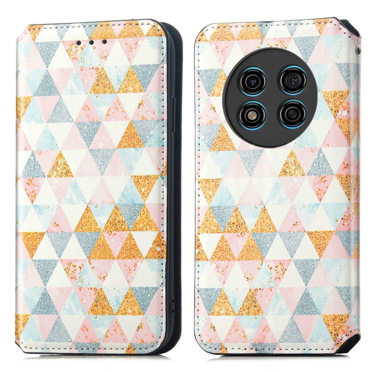 For Ulefone Note 15 CaseNeo Colorful Magnetic Leather Phone Case(Rhombus)