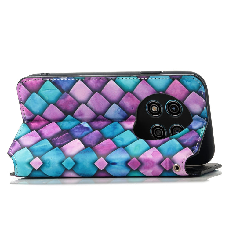 For Ulefone Note 15 CaseNeo Colorful Magnetic Leather Phone Case(Purple Scales)