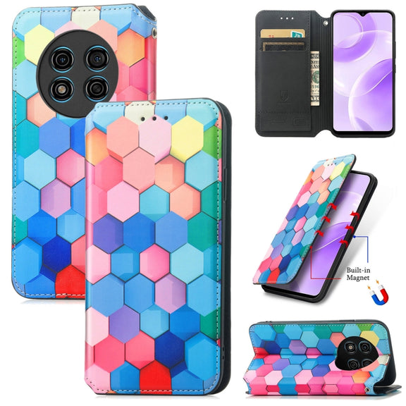 For Ulefone Note 15 CaseNeo Colorful Magnetic Leather Phone Case(Colorful Cube)