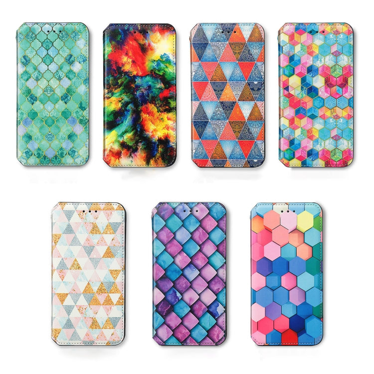 For Ulefone Note 15 CaseNeo Colorful Magnetic Leather Phone Case(Rhombus)