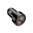 51W Dual Port QC3.0 USB 33W + 18W Fully Compatible Car Charger(Black) - Car Charger by PMC TechLife | Online Shopping South Africa | PMC TechLife | Buy Now Pay Later Mobicred