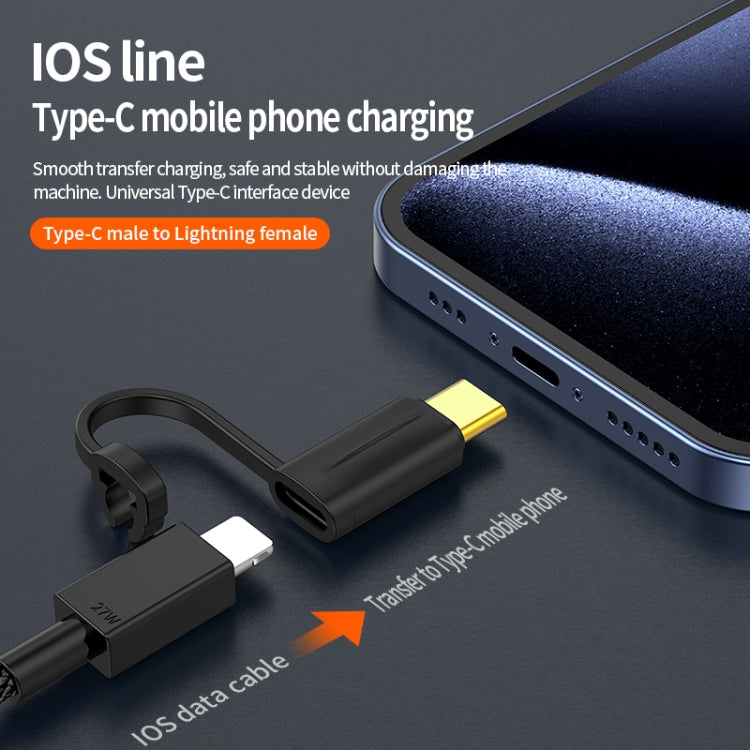 8 Pin to USB-C / Type-C 3.1 OTG Adapter(Black)