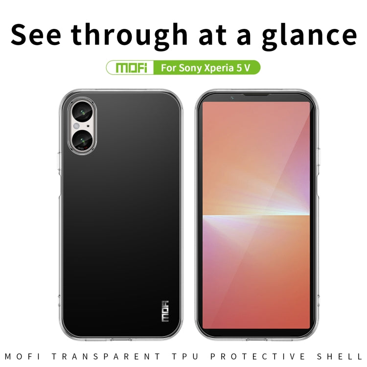 For Sony Xperia 5 V MOFI Ming Series Ultra-thin TPU Phone Case(Transparent)