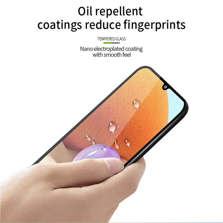 For Samsung Galaxy A15 MOFI 9H 2.5D Full Screen Tempered Glass Film(Black)