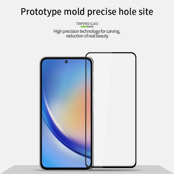 For Samsung Galaxy A35 / A55 MOFI 9H 2.5D Full Screen Tempered Glass Film(Black)