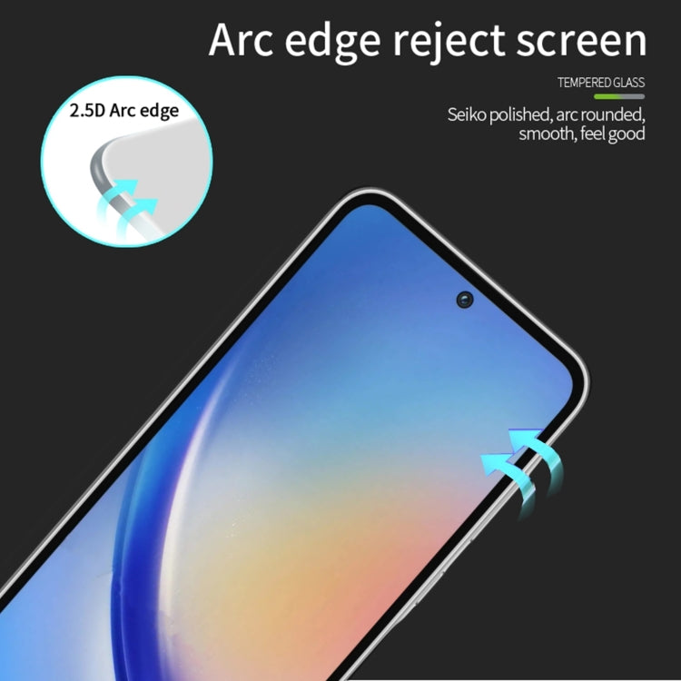 For Samsung Galaxy A35 / A55 MOFI 9H 2.5D Full Screen Tempered Glass Film(Black)