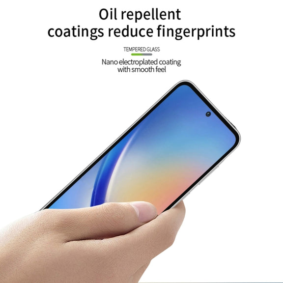 For Samsung Galaxy A35 / A55 MOFI 9H 2.5D Full Screen Tempered Glass Film(Black)