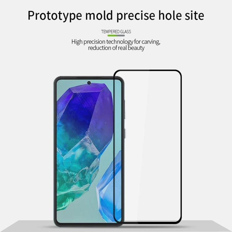 For Samsung Galaxy M55 MOFI 9H 2.5D Full Screen Tempered Glass Film(Black)