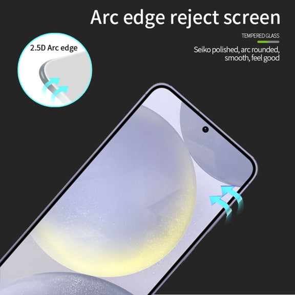 For Samsung Galaxy S25 5G MOFI 9H 2.5D Full Screen Tempered Glass Film(Black)