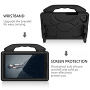For Samsung Galaxy Tab A9 X110 Thumb Bracket EVA Shockproof Tablet Case(Black)