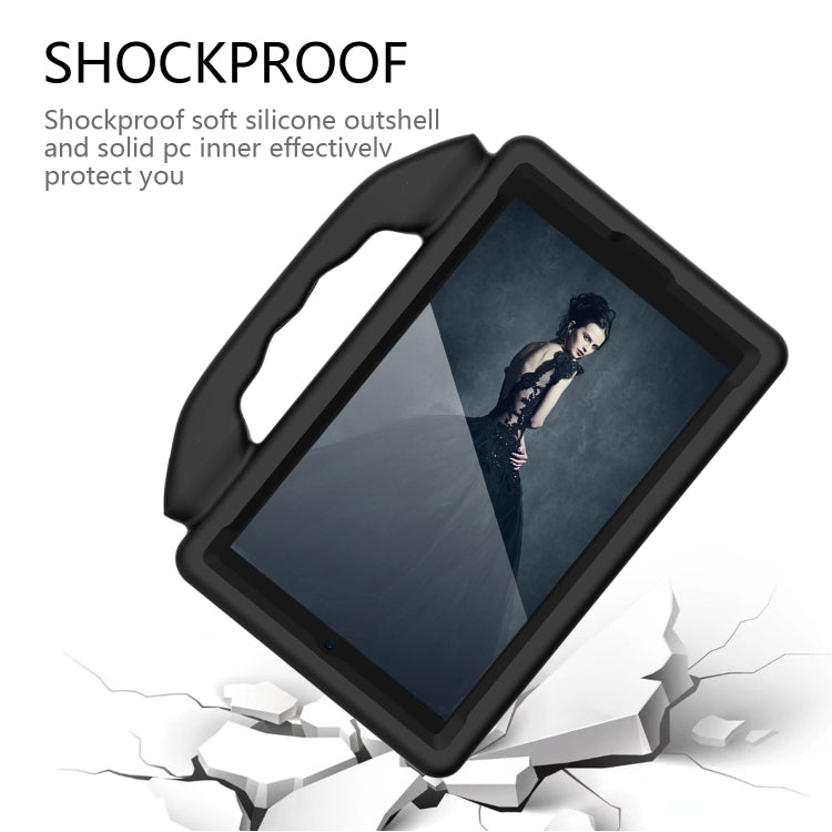 For Samsung Galaxy Tab A9 X110 Thumb Bracket EVA Shockproof Tablet Case(Black)