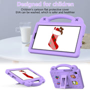 For Samsung Galaxy Tab A9 Handle Kickstand Children EVA Shockproof Tablet Case(Light Purple)