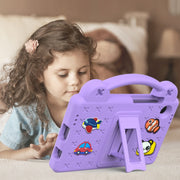 For Samsung Galaxy Tab A9 Handle Kickstand Children EVA Shockproof Tablet Case(Light Purple)