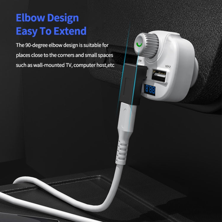 ENKAY 90 Degree Right Angle USB 3.0 Male to Type-C Female Adapter Converter