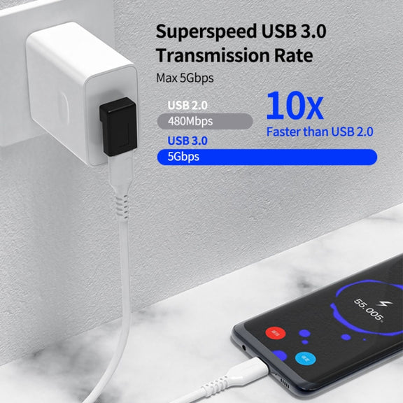 ENKAY 90 Degree Right Angle USB 3.0 Male to Type-C Female Adapter Converter