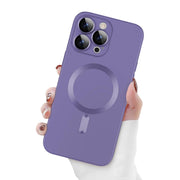 For iPhone 15 Pro ENKAY MagSafe Matte TPU Phone Case with Lens Film(Silver)