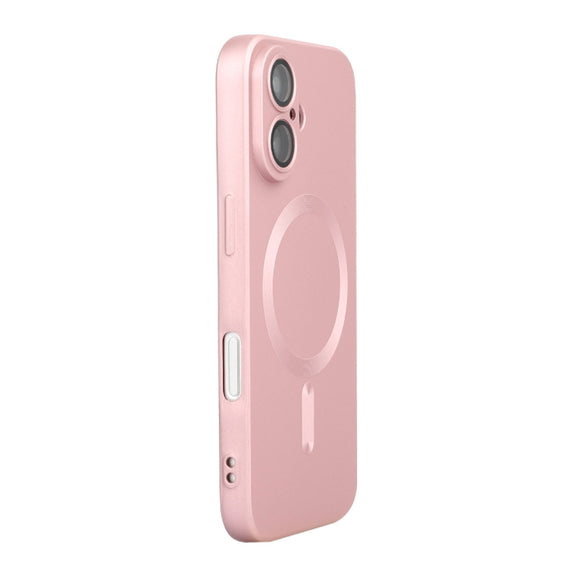 For iPhone 16 Plus ENKAY MagSafe Matte TPU Phone Case with Lens Film(Pink)