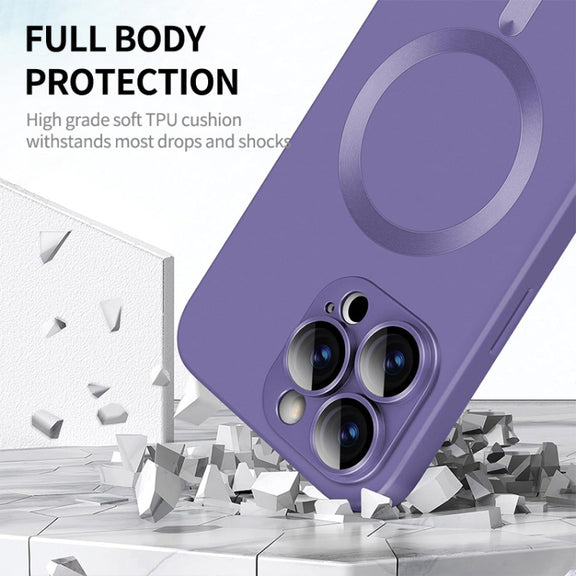 For iPhone 15 Pro ENKAY MagSafe Matte TPU Phone Case with Lens Film(Green)