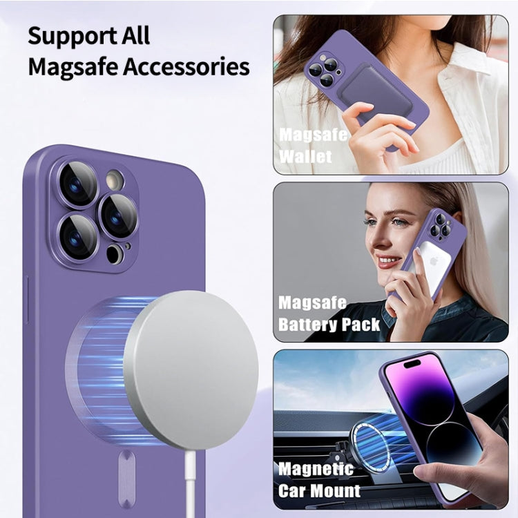 For iPhone 16 Pro ENKAY MagSafe Matte TPU Phone Case with Lens Film(Blue)