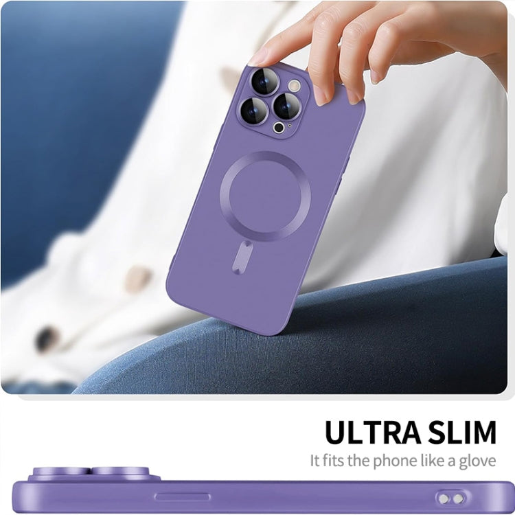 For iPhone 16 Pro Max ENKAY MagSafe Matte TPU Phone Case with Lens Film(Dark Blue)