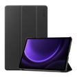 For Samsung Galaxy Tab S9 FE ENKAY Tri-fold Custer Texture Leather Smart Tablet Case(Black) - free shipping - PMC TechLife - Order now!