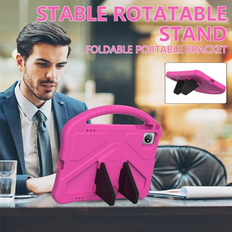 For Teclast M40 2022 EVA Shockproof Tablet Case with Holder(Rose Red)