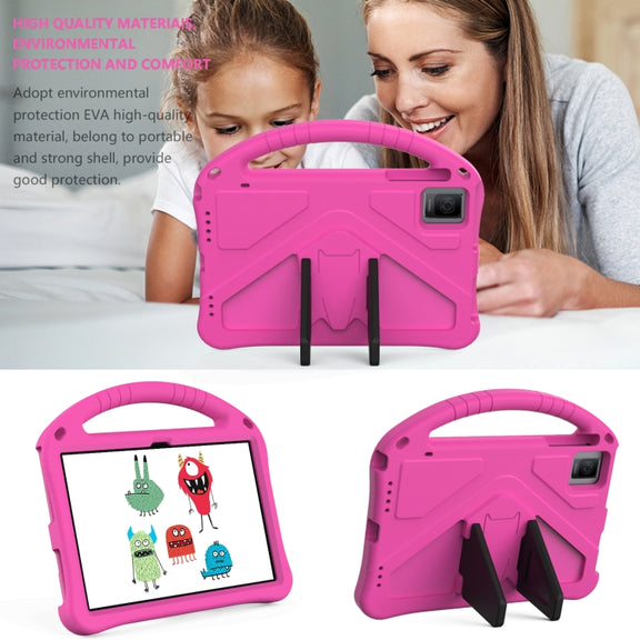 For Blackview Tab 11 WiFi 2023 / SE / 2021 EVA Shockproof Tablet Case with Holder(Rose Red)