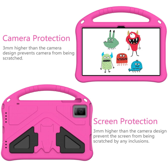 For Blackview Tab 11 WiFi 2023 / SE / 2021 EVA Shockproof Tablet Case with Holder(Rose Red)