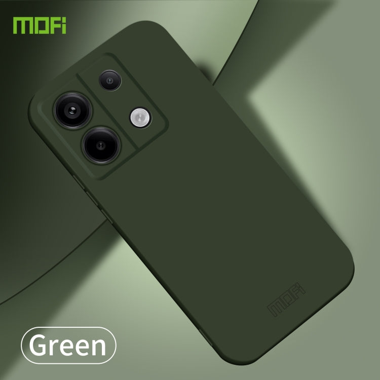 For Xiaomi Redmi Note 13 MOFI Qin Series Skin Feel All-inclusive PC Phone Case(Green)