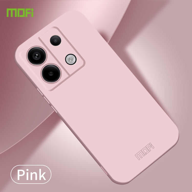For Xiaomi Redmi Note 13 5G MOFI Qin Series Skin Feel All-inclusive PC Phone Case(Pink)