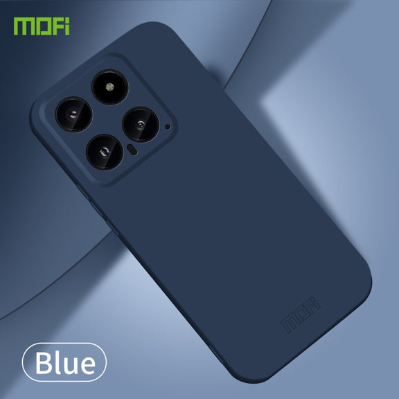 For Xiaomi 14 MOFI Qin Series Skin Feel All-inclusive PC Phone Case(Blue)