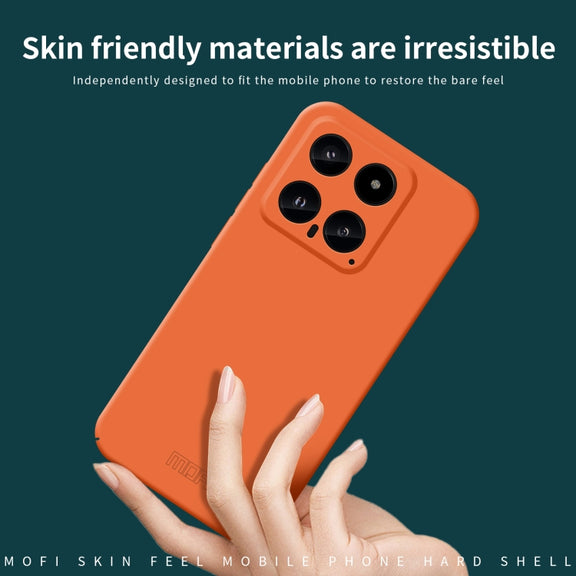 For Xiaomi 14 MOFI Qin Series Skin Feel All-inclusive PC Phone Case(Blue)