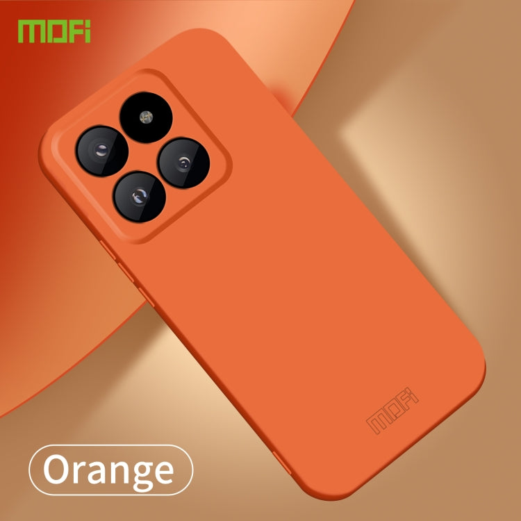 For Xiaomi 14 Pro MOFI Qin Series Skin Feel All-inclusive PC Phone Case(Orange)