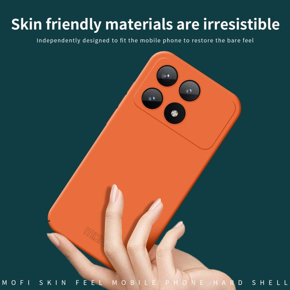 For Xiaomi Redmi K70E MOFI Qin Series Skin Feel All-inclusive PC Phone Case(Blue)