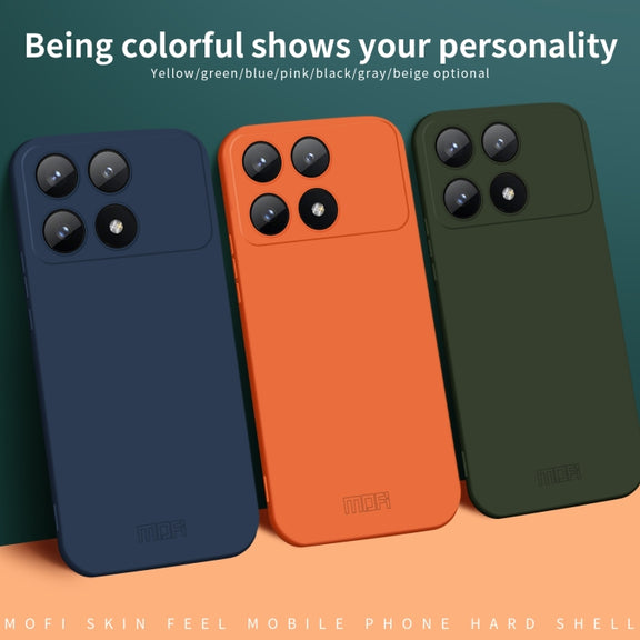 For Xiaomi Redmi K70E MOFI Qin Series Skin Feel All-inclusive PC Phone Case(Blue)