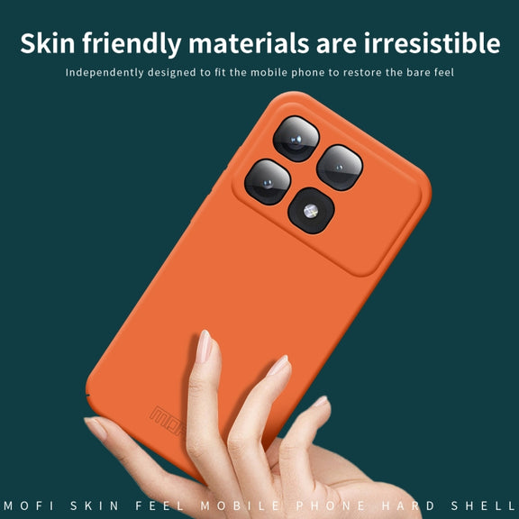 For Xiaomi Redmi K70 Ultra MOFI Qin Series Skin Feel All-inclusive PC Phone Case(Orange)