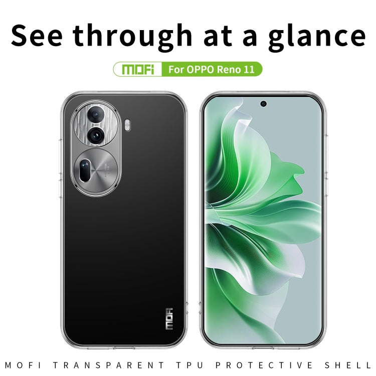 For OPPO Reno11 China MOFI Ming Series Ultra-thin TPU Phone Case(Transparent)