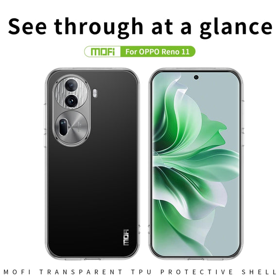 For OPPO Reno11 China MOFI Ming Series Ultra-thin TPU Phone Case(Transparent)