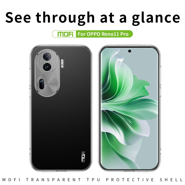 For OPPO Reno11 Pro China MOFI Ming Series Ultra-thin TPU Phone Case(Transparent)