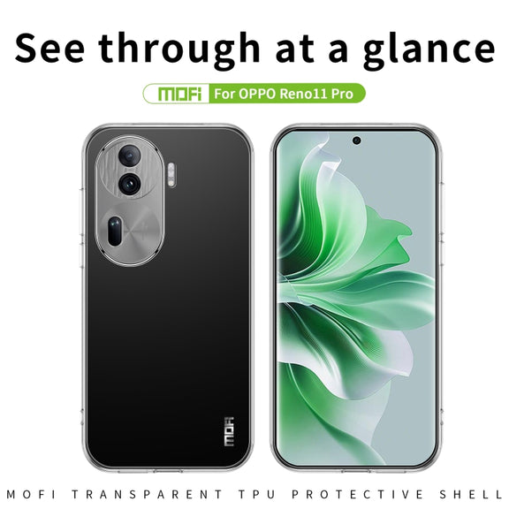 For OPPO Reno11 Pro China MOFI Ming Series Ultra-thin TPU Phone Case(Transparent)