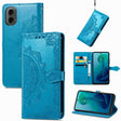 For Motorola Moto G 2024 Mandala Flower Embossed Leather Phone Case(Blue) - Motorola Cases by PMC Jewellery | Online Shopping South Africa | PMC Jewellery | Buy Now Pay Later Mobicred