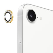 For iPhone 16e ENKAY AR Anti-reflection Individual Diamond Ring Camera Lens Glass Full Film(Golden)