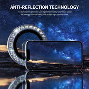 For iPhone 16e ENKAY AR Anti-reflection Individual Diamond Ring Camera Lens Glass Full Film(Golden)