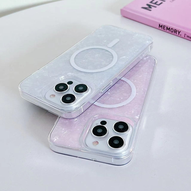 For iPhone 15 Shell Texture MagSafe TPU Phone Case(Dazzling)