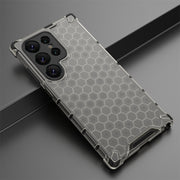 For Samsung Galaxy S24 Ultra 5G Shockproof Honeycomb Phone Case(Black)