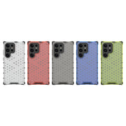 For Samsung Galaxy S24 Ultra 5G Shockproof Honeycomb Phone Case(Black)