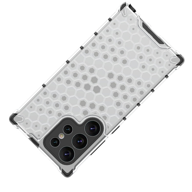 For Samsung Galaxy S24 Ultra 5G Shockproof Honeycomb Phone Case(Red)