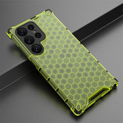 For Samsung Galaxy S24 Ultra 5G Shockproof Honeycomb Phone Case(Green)