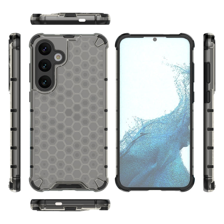 For Samsung Galaxy S24+ 5G Shockproof Honeycomb Phone Case(Black)